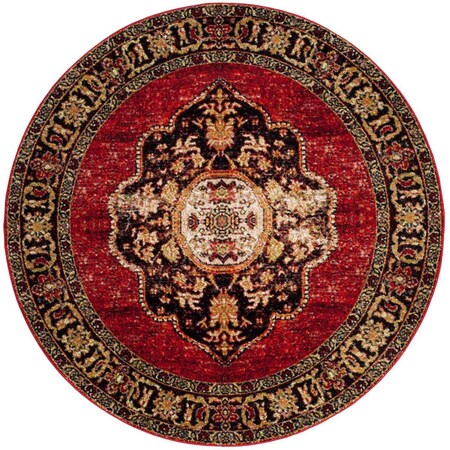 Safavieh VIntage Hamadan Round Area RugRed & Multi 6 ft. 7 in. x 6 ft. 7 in. VTH219A-7R